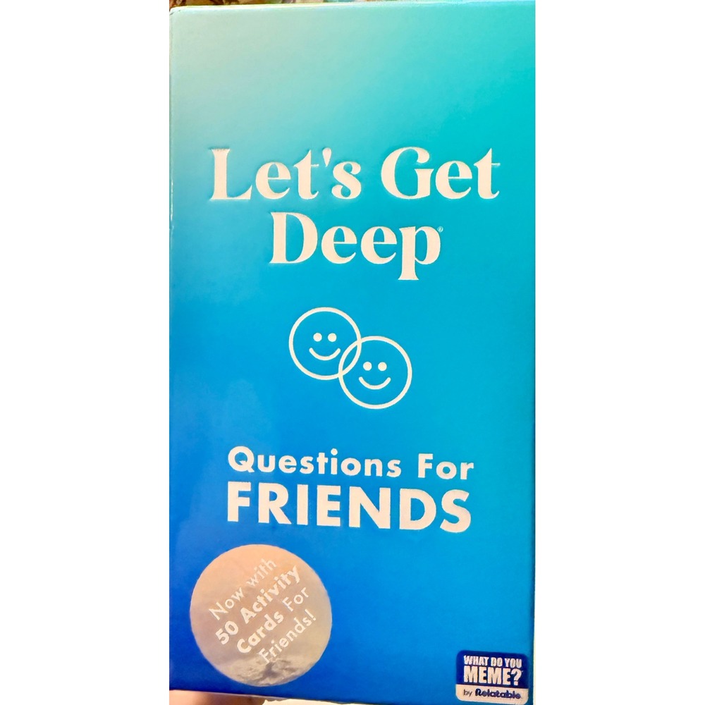What Do You Meme Let's Get‎ Deep Questions For Friends Adult Game Blue Excellent